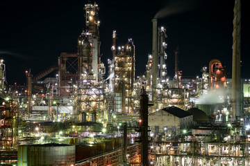 Obraz na płótnie Canvas 和歌山の工場夜景