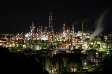 Fototapeta na wymiar 和歌山の工場夜景