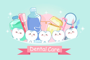 Fototapeta premium tooth with dental care