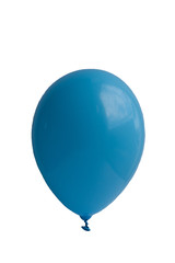 Blue balloon on white isolate background