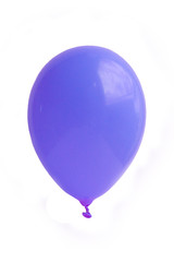 Violet balloon on white isolate background