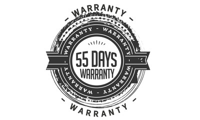 Fototapeta na wymiar 55 days warranty icon stamp