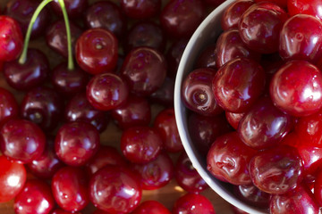 Cherry. Many cherry berries