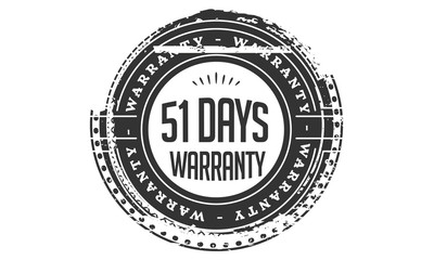 Fototapeta na wymiar 51 days warranty icon stamp