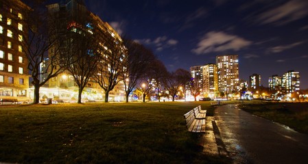benches at night