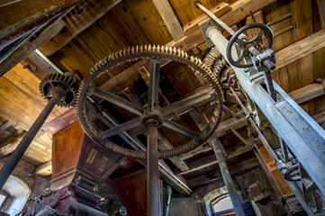 traditional vintage holland windmill machine mechanism