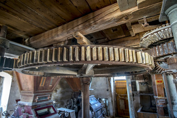 traditional vintage holland windmill machine mechanism