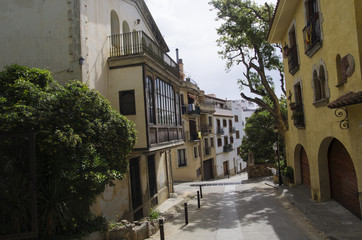 Winding streets of the city of Tossa
