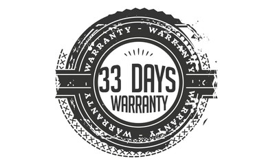 Fototapeta na wymiar 33 days warranty icon stamp