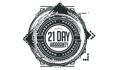 21 days warranty icon stamp