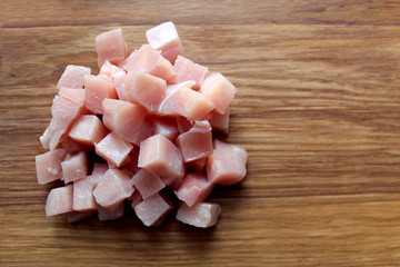 pieces of raw fresh meat for cooking