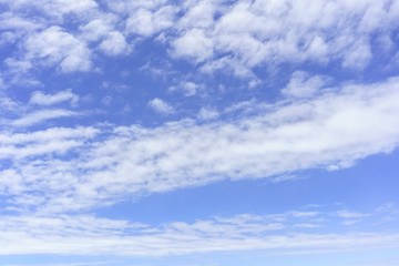 Obraz premium Beautiful white Altocumulus clouds and blue sky for background