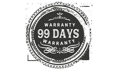 Obraz premium 99 days warranty icon stamp