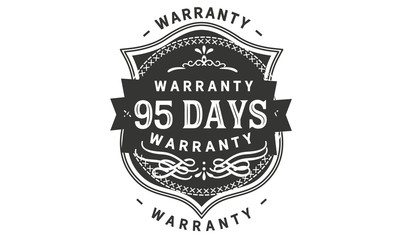 Fototapeta premium 95 days warranty icon stamp