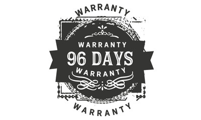96 days warranty icon stamp