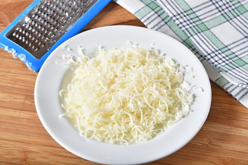 Grated mozzarella cheese