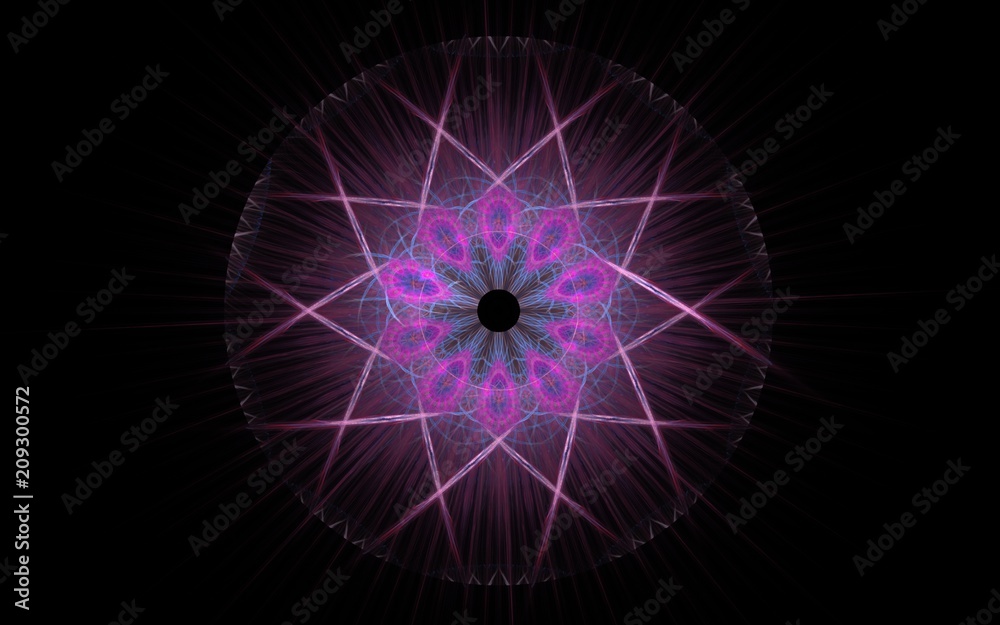 Fototapete digital generated image in the form of abstract geometric shapes of various shades and colors for us