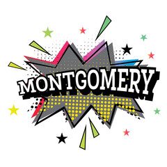 Montgomery Comic Text in Pop Art Style.