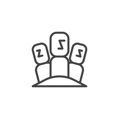 Moai statues outline icon. linear style sign for mobile concept and web design. Easter island simple line vector icon. Stone idols symbol, logo illustration. Pixel perfect vector graphics