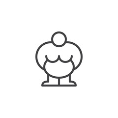 Venus of Willendorf statuette outline icon. linear style sign for mobile concept and web design. Ancient motherhood simple line vector icon. Symbol, logo illustration. Pixel perfect vector graphics
