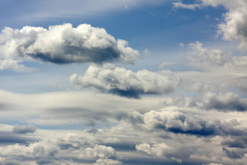 Fototapeta na wymiar Dark clouds in a blue sky