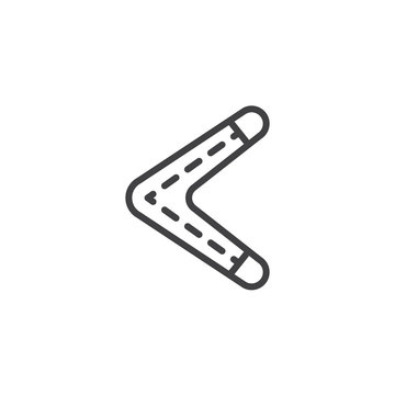 recommend clip art: Boomerang outline icon. linear style sign for mobile concept and web design. Australian boomerang simple line vector icon. Symbol, logo illustration. Pixel perfect vector graphics