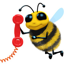 Vector 3d Telephone bee