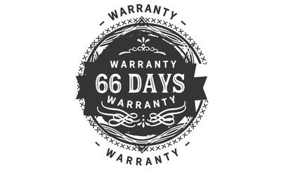 Fototapeta premium 66 days warranty icon stamp