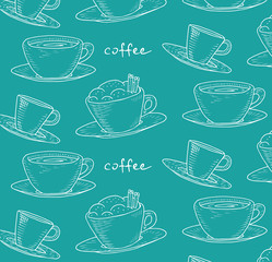 Beautiful illustration of the coffee pattern