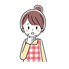 若い女性　疑問