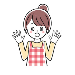 若い女性　驚く