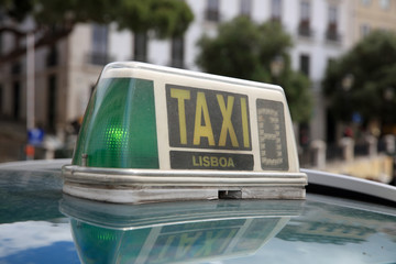 Taxi in Lissabon. Portugal