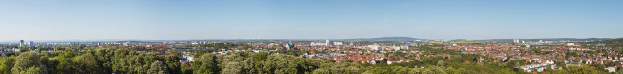 Fototapeta na wymiar Panoramic View Of Erfurt Germany