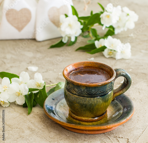 Elegant Good Morning With Coffee And Flowers Awesome Greeting Hd