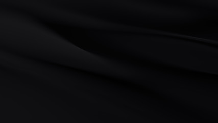 Abstract black wave background. Dark organic smooth line.