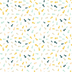 Vector organic seamless abstract background, freehand doodles pattern.