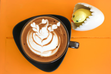 cappuccino or latte or hot coffee