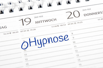 Eintrag im Kalender: Hypnose