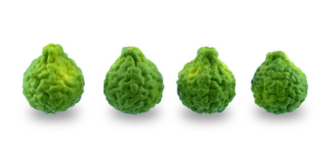 fresh bergamot fruit isolated on white background