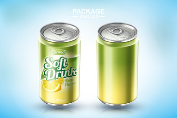 Soft drink metal can design