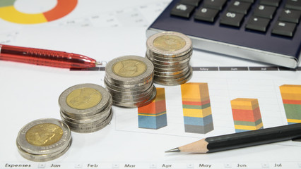 Business concept of making money  on investment, Stock, Business improvement, Exchange, Money...