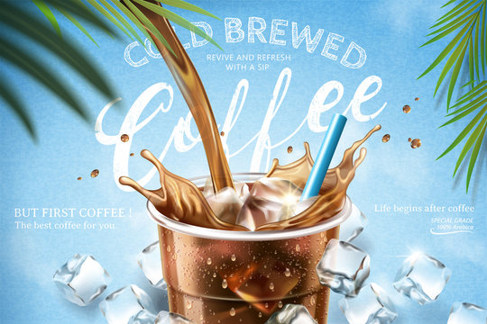 Cold brewed coffee ads
