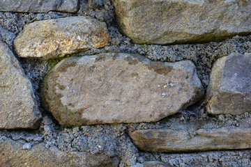 the stone wall of great stones and mortar