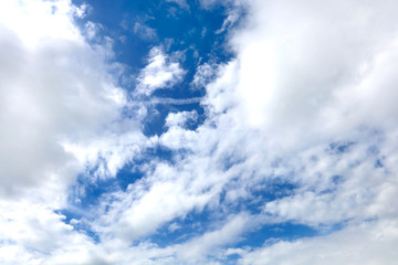 blue sky and white clound on sunny day