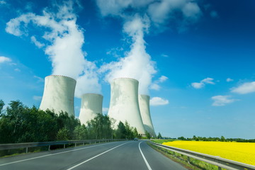 Nuclear power plant in Czech Republic. Europe.