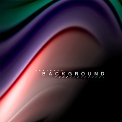 Fluid mixing colors vector wave abstract background design. Colorful mesh waves