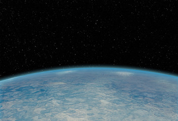 Fototapeta na wymiar Blue planet like a earth