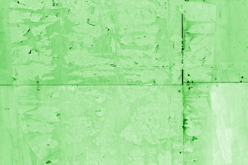 Wood shields wall texture in green tone.