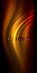 Neon glowing wave, magic energy and light motion background