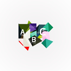 Vector infographic options banner, paper style design